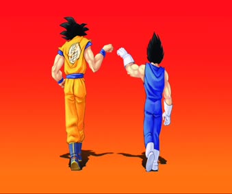 Live Goku & Vegeta Fistbump Video Wallpaper
