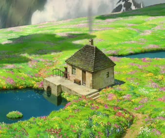Howls Moving Castle Landscape Anime Live Wallpaper