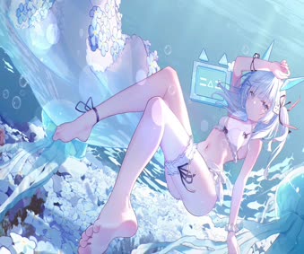 Anime Akaceite - Deep Sea Cruise 4K Live Wallpaper