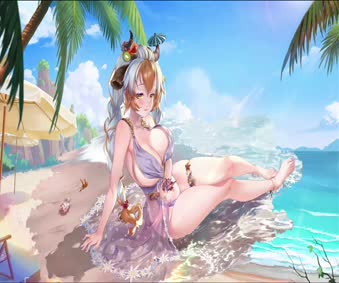 Anime Summer Swimsuit 4K Live Wallpaper