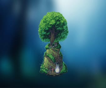 Download Anime Totoro Rain Live Wallpaper