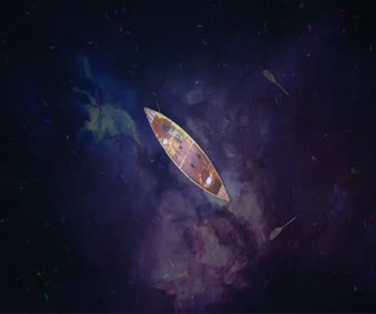 Galaxy Boat Live Wallpaper