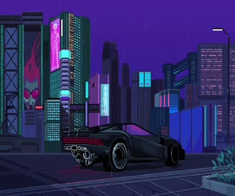 Cyberpunk 2077 4K car animated wallpaper 