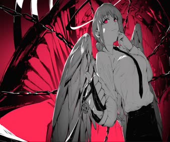 Download Anime Makima Live Wallpaper Red