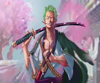 2K Roronoa Zoro Swords One Piece Zoro Live Wallpaper
