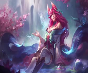 Download 2K Spirit Blosssom Ahri Lol Live Wallpaper