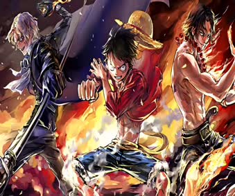 2K Luffy Sabo Ace One Piece Anime Live Wallpaper