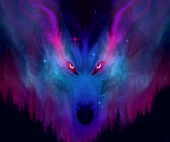 Cosmic Wolf Live Wallpaper