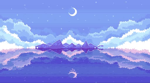 PixelArt Mountains Animation