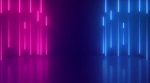 Vertical Glowing Neon Lights Animation