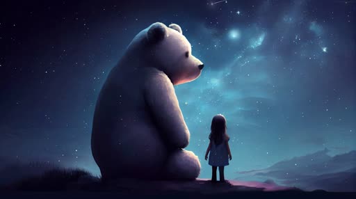 Small Girl with Teddy Bear 4K Live Wallpaper
