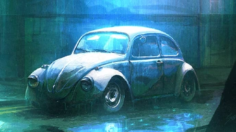 neglected beetle car