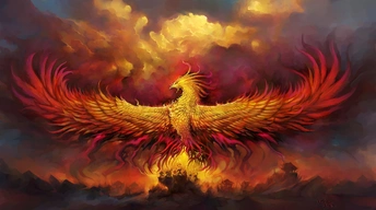 fiery phoenix ad wallpaper