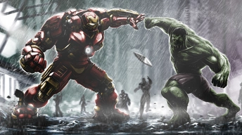 hulkbuster vs hulk 4k wallpaper