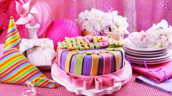 pink birthday cake hd wallpaper