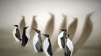 penguins origami wallpaper