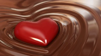 chocolate in heart shape wallpaper