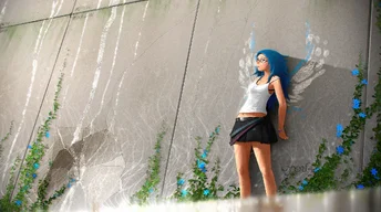 anime girl mini skirt wallpaper