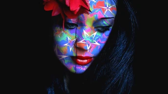 face painting colorful wallpaper