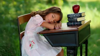 child sleeping on table hd wallpaper