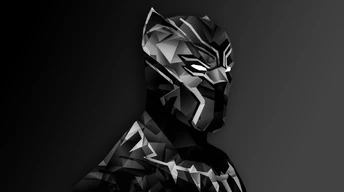 black panther digital art on wallpaper