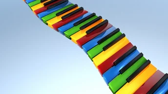 colorful piano wide wallpaper