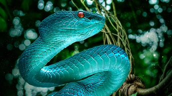 blue snake 4k wallpaper