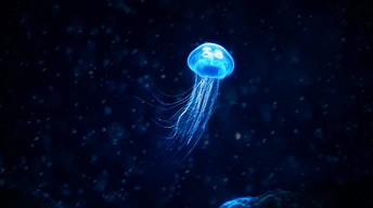 glowing jellyfish 4k wallpaper