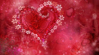 love heart flowers hd wallpapers