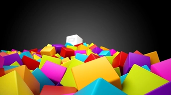 3d colorful squares widescreen wallpapers