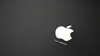 apple in black background widescreen wallpapers