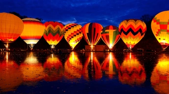 balluminaria hot air balloon glow festival widescreen wallpapers