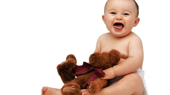 cute baby with teddy widescreen wallpapers