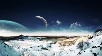 dreamy sky snow lscape widescreen wallpapers