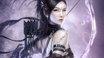fantasy archer girl widescreen wallpapers