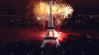 fireworks at eiffel tower widescreen wallpapers