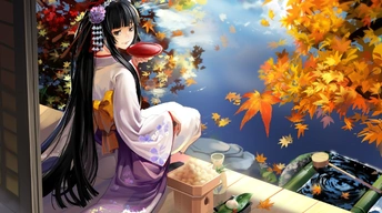 geisha anime widescreen wallpapers