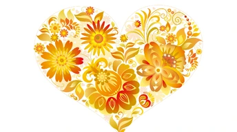 love heart with flowers widescreen wallpapers