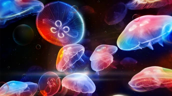underwater jellyfishes widescreen wallpapers