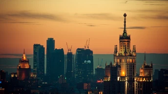 moscow sunset downtown travel sky