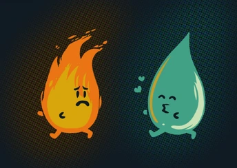 fire vs water wallpaper