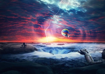airballons sunset wallpaper
