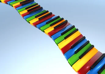 colorful piano wide wallpaper
