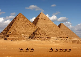 egypt pyramid camel 8k