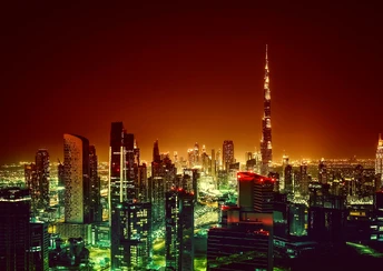 burj khalifa dubai cityscape night 4k