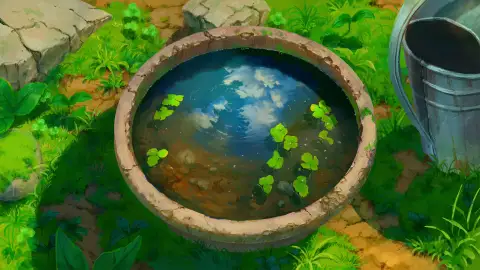 Ghibli-Style Water Basin