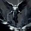 The Fallen Angel Monochrome Live Wallpaper