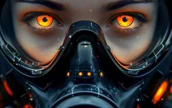 Fiery Gaze Gas Mask