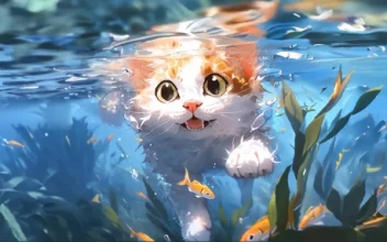 Underwater Cat Video Wallpaper