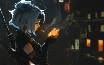 Samurai Girl Smoking